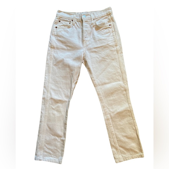 NWT RE/DONE 90s High Rise Loose Jean in White‎ Size 24 - Picture 5 of 16